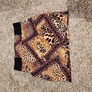 Animal print pencil skirt